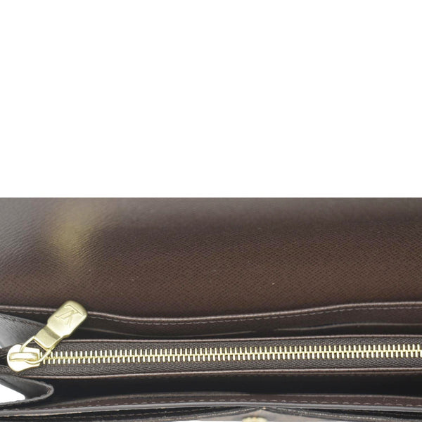 LOUIS VUITTON Sarah Damier Ebene Wallet Brown