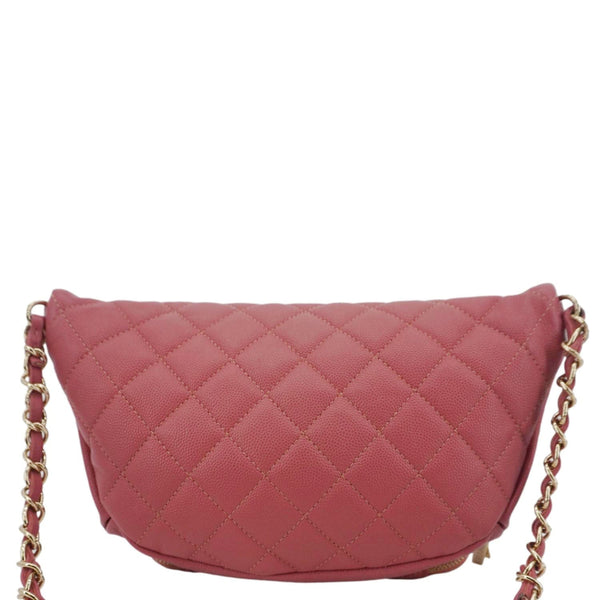 CHANEL Business Affinity Quilted Caviar Leather Belt Bag Pink
