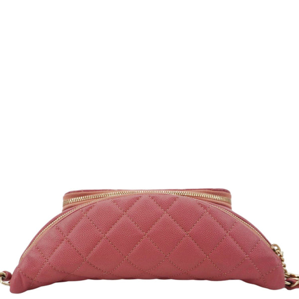 CHANEL Business Affinity Quilted Caviar Leather Belt Bag Pink