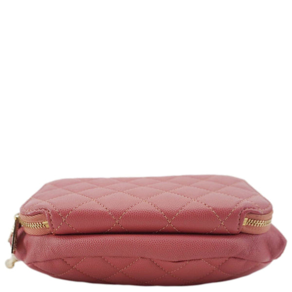CHANEL Business Affinity Quilted Caviar Leather Belt Bag Pink
