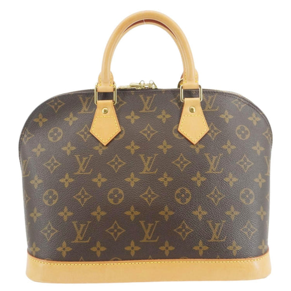 LOUIS VUITTON Alma PM Monogram Canvas Satchel Bag Brown