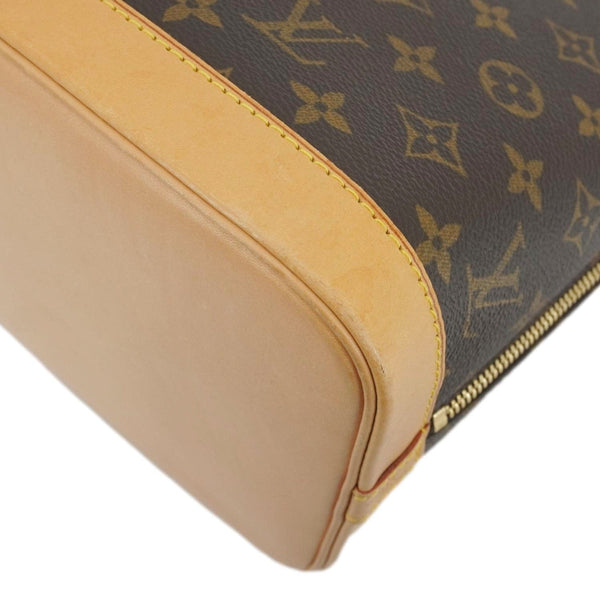 LOUIS VUITTON Alma PM Monogram Canvas Satchel Bag Brown