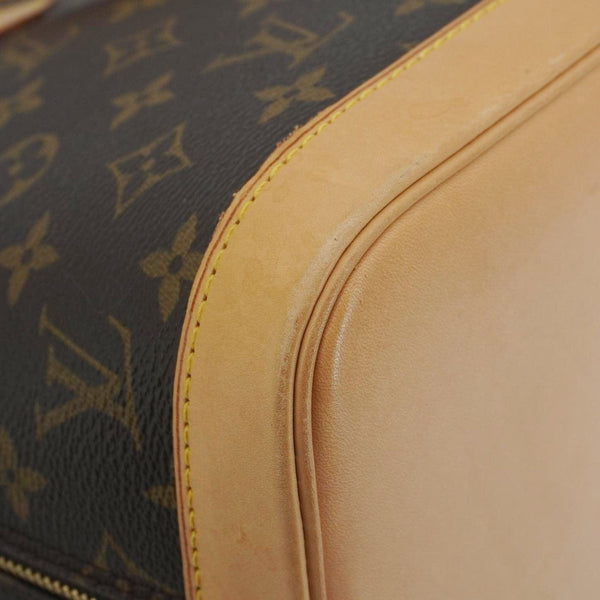 LOUIS VUITTON Alma PM Monogram Canvas Satchel Bag Brown