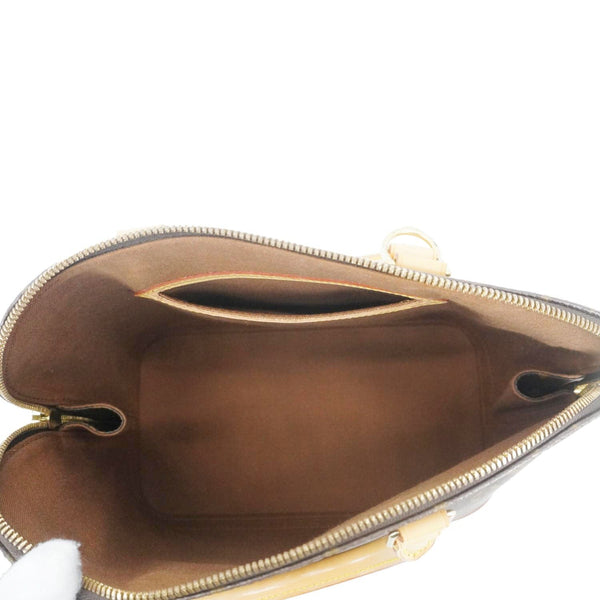 LOUIS VUITTON Alma PM Monogram Canvas Satchel Bag Brown