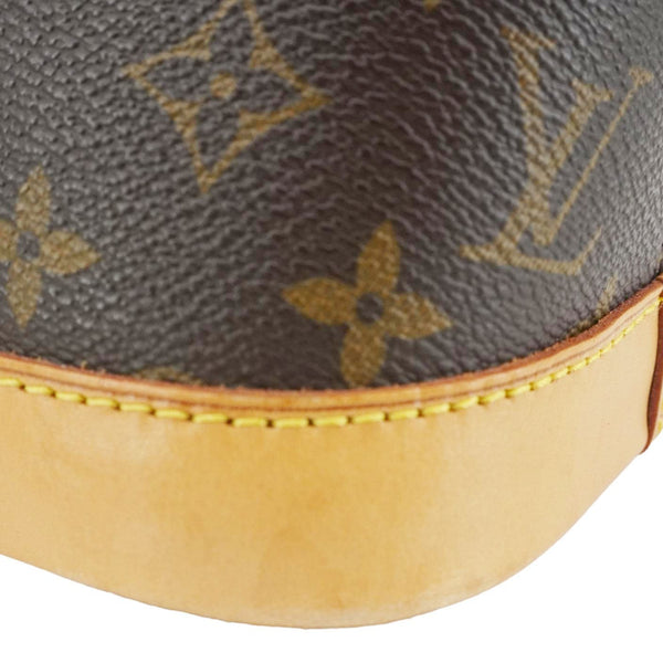 LOUIS VUITTON Alma PM Monogram Canvas Satchel Bag Brown