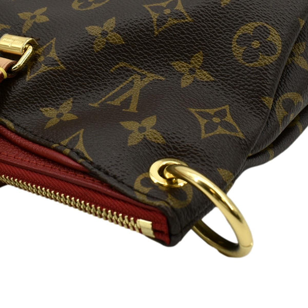 LOUIS VUITTON Pallas MM Monogram Canvas Shoulder Bag Brown