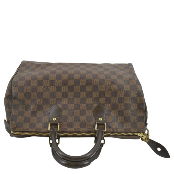 LOUIS VUITTON Speedy 35 Damier Ebene Satchel Bag Brown