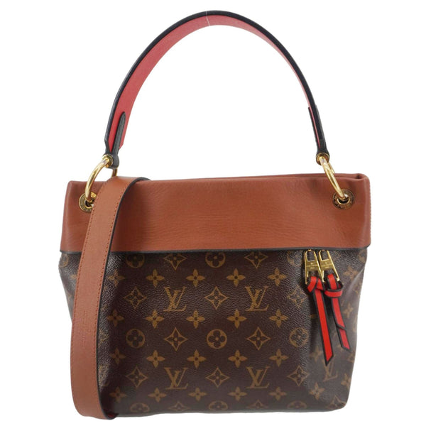 LOUIS VUITTON Tuileries Besace Monogram Canvas Shoulder Bag Brown