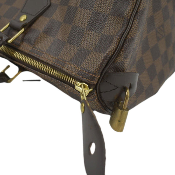 LOUIS VUITTON Speedy 35 Damier Ebene Satchel Bag Brown