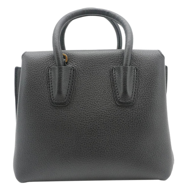 MCM Milla Mini Grained Calfskin Leather Tote Shoulder Bag Black