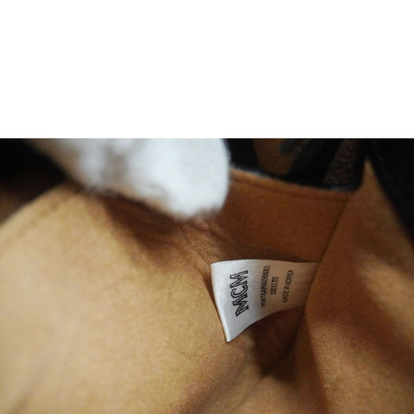 MCM Milla Mini Grained Calfskin Leather Tote Shoulder Bag Black