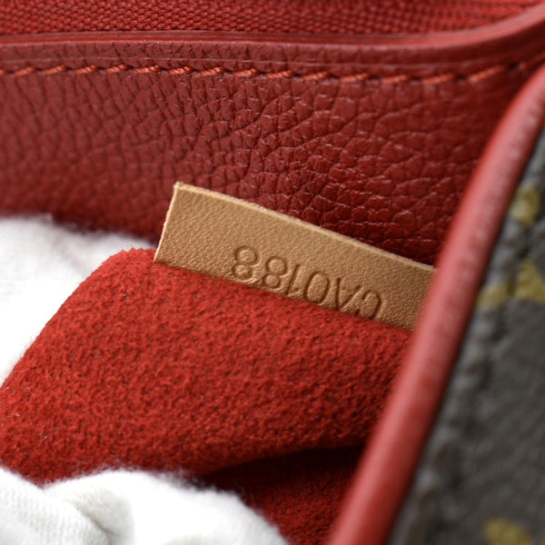 LOUIS VUITTON Pallas MM Monogram Canvas Shoulder Bag Brown