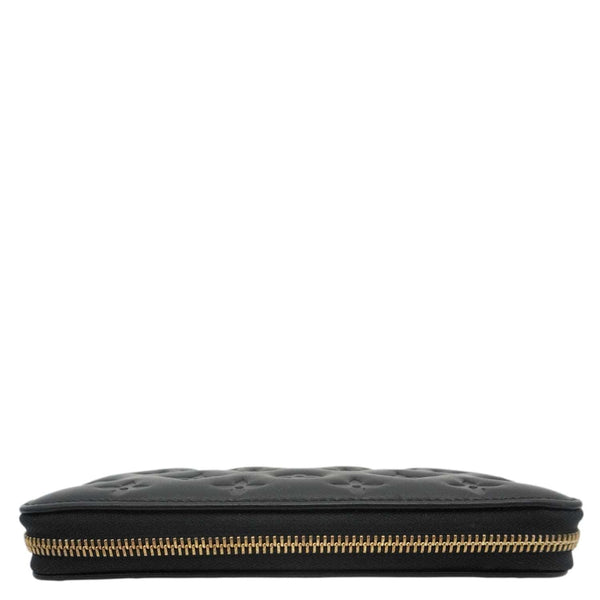 LOUIS VUITTON Coussin Embossed Leather Zippy Wallet Black