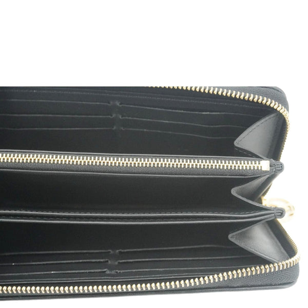 LOUIS VUITTON Coussin Embossed Leather Zippy Wallet Black
