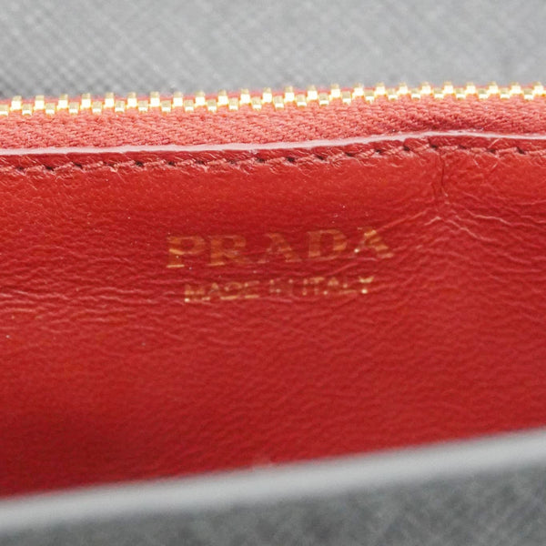 PRADA Saffiano Lux Chain Crossbody Bag Black