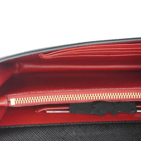 PRADA Saffiano Lux Chain Crossbody Bag Black