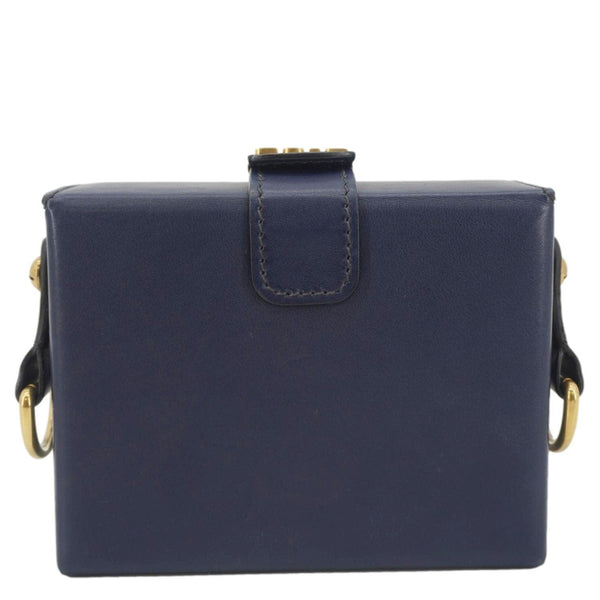 CHRISTIAN DIOR Dior Addict Lockbox Lambskin Leather Crossbody Bag Blue