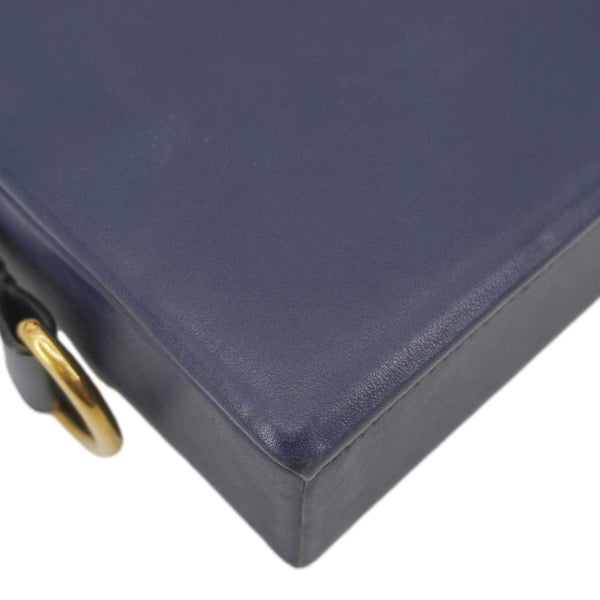 CHRISTIAN DIOR Dior Addict Lockbox Lambskin Leather Crossbody Bag Blue