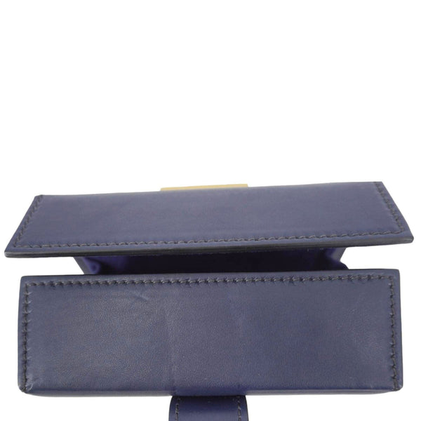 CHRISTIAN DIOR Dior Addict Lockbox Lambskin Leather Crossbody Bag Blue