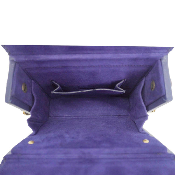 CHRISTIAN DIOR Dior Addict Lockbox Lambskin Leather Crossbody Bag Blue