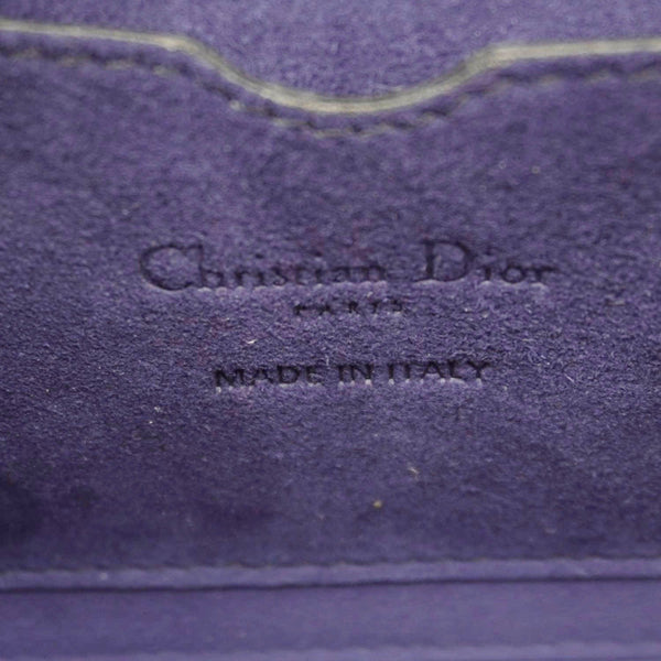 CHRISTIAN DIOR Dior Addict Lockbox Lambskin Leather Crossbody Bag Blue