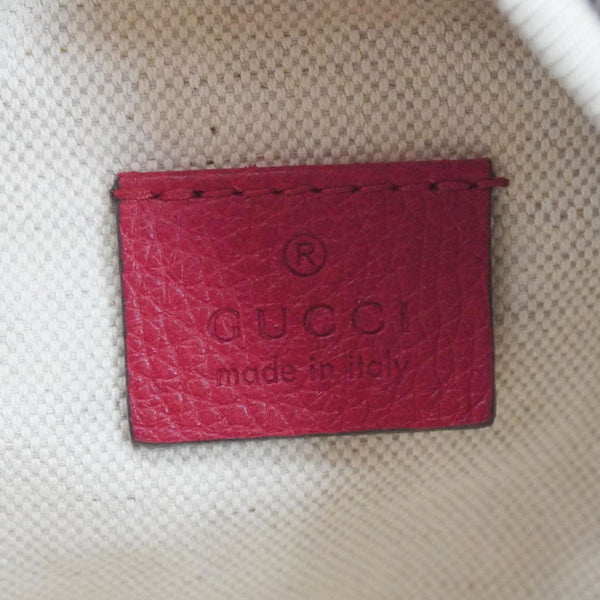 GUCCI Print Small Leather Belt Waist Bum Bag Red 527792