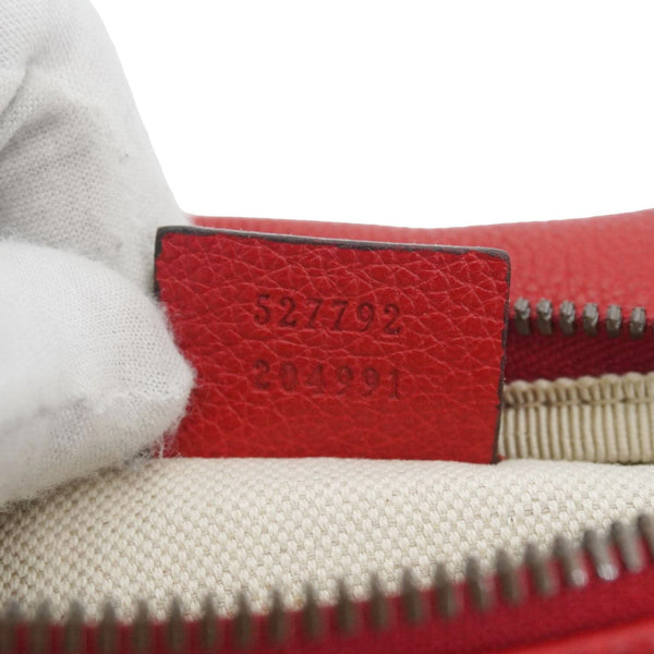 GUCCI Print Small Leather Belt Waist Bum Bag Red 527792