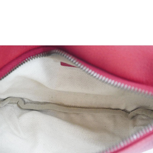 GUCCI Print Small Leather Belt Waist Bum Bag Red 527792