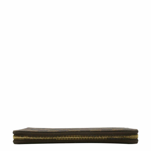 LOUIS VUITTON Clemence Damier Ebene Zippy Wallet Brown