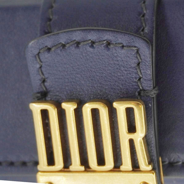 CHRISTIAN DIOR Dior Addict Lockbox Lambskin Leather Crossbody Bag Blue