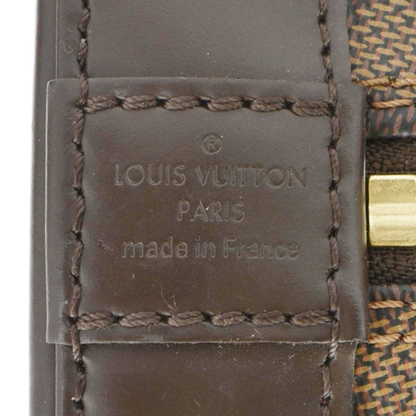 LOUIS VUITTON Alma BB Damier Ebene Satchel Crossbody Bag Brown
