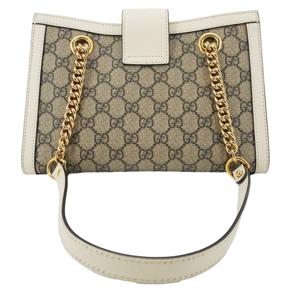 GUCCI Padlock Medium GG Supreme Canvas Tote Bag Beige 498156
