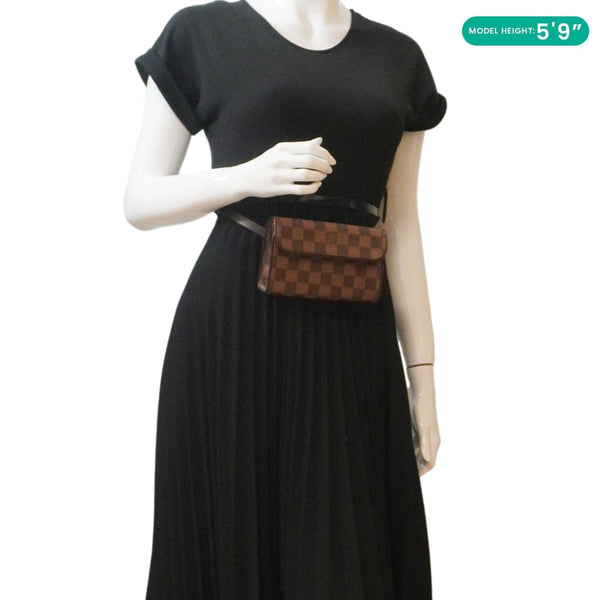 LOUIS VUITTON Pochette Florentine Damier Ebene Waist Bag Brown