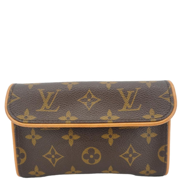 LOUIS VUITTON Pochette Florentine Monogram Canvas Waist Bag Brown