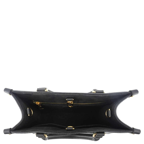 LOUIS VUITTON Onthego PM Giant Monogram Empreinte Leather Shoulder Bag Black