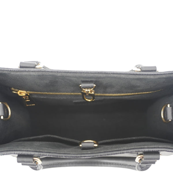 LOUIS VUITTON Onthego PM Giant Monogram Empreinte Leather Shoulder Bag Black