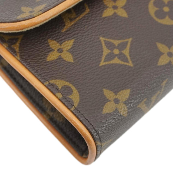 LOUIS VUITTON Pochette Florentine Monogram Canvas Waist Bag Brown