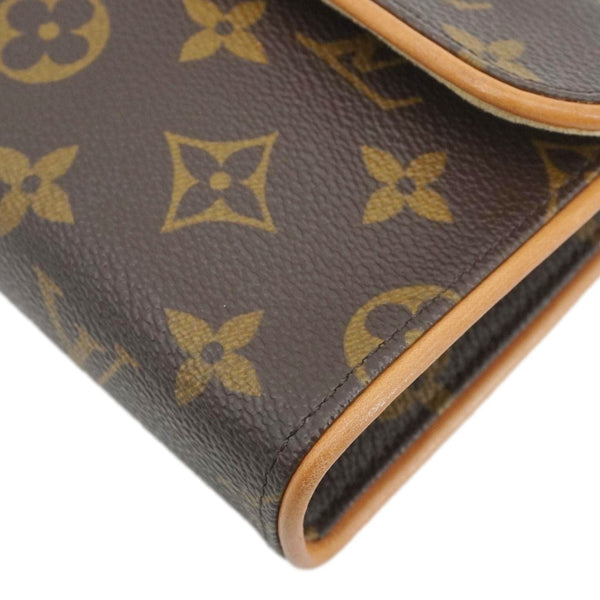 LOUIS VUITTON Pochette Florentine Monogram Canvas Waist Bag Brown