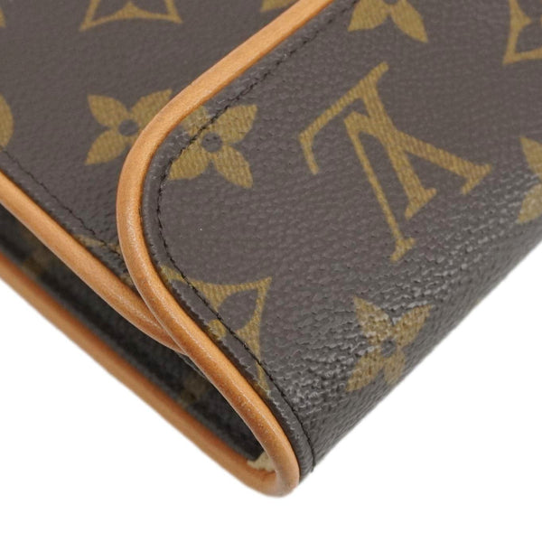 LOUIS VUITTON Pochette Florentine Monogram Canvas Waist Bag Brown