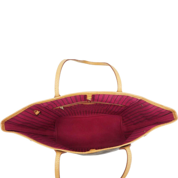 LOUIS VUITTON Neverfull MM Monogram Canvas Shoulder Bag Brown