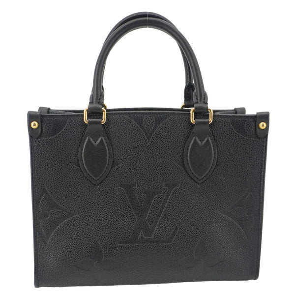 LOUIS VUITTON Onthego PM Giant Monogram Empreinte Leather Shoulder Bag Black
