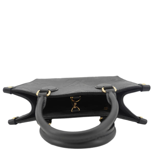 LOUIS VUITTON Onthego PM Giant Monogram Empreinte Leather Shoulder Bag Black