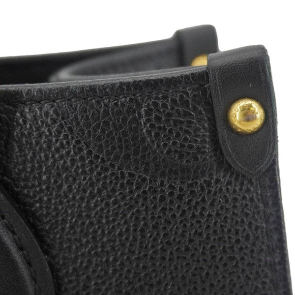 LOUIS VUITTON Onthego PM Giant Monogram Empreinte Leather Shoulder Bag Black