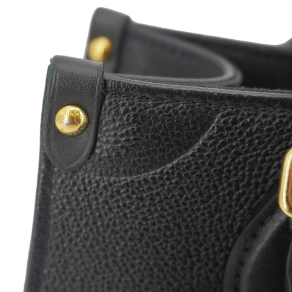 LOUIS VUITTON Onthego PM Giant Monogram Empreinte Leather Shoulder Bag Black