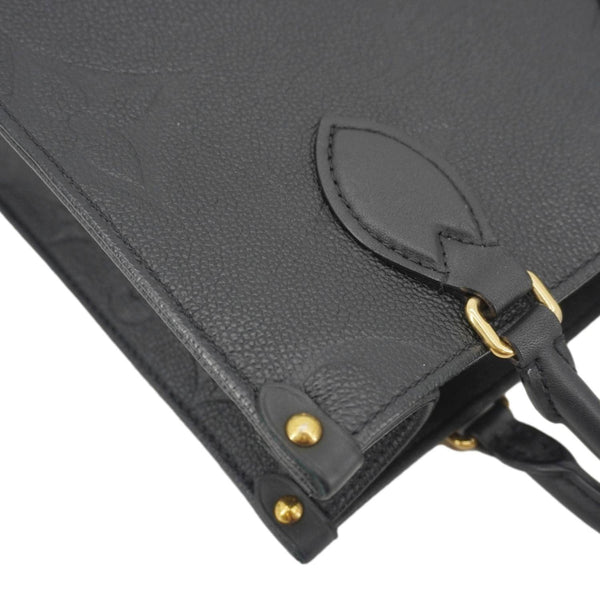 LOUIS VUITTON Onthego PM Giant Monogram Empreinte Leather Shoulder Bag Black
