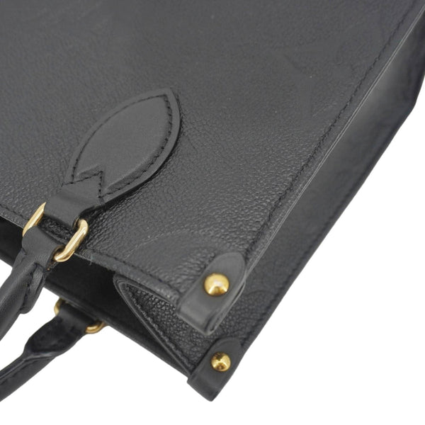 LOUIS VUITTON Onthego PM Giant Monogram Empreinte Leather Shoulder Bag Black