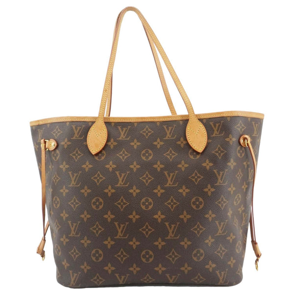 LOUIS VUITTON Neverfull MM Monogram Canvas Shoulder Bag Brown