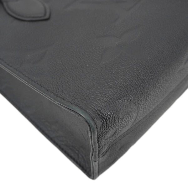 LOUIS VUITTON Onthego PM Giant Monogram Empreinte Leather Shoulder Bag Black