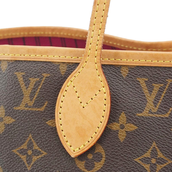 LOUIS VUITTON Neverfull MM Monogram Canvas Shoulder Bag Brown