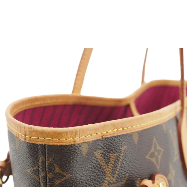 LOUIS VUITTON Neverfull MM Monogram Canvas Shoulder Bag Brown